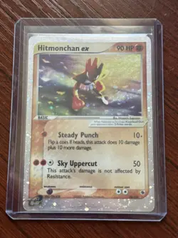 PokÃ©mon TCG Hitmonchan EX Ruby and Sapphire Holo Ultra Rare Card 98/109 2 SWIRLS - Image 15