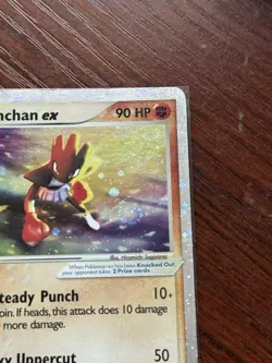 PokÃ©mon TCG Hitmonchan EX Ruby and Sapphire Holo Ultra Rare Card 98/109 2 SWIRLS - Image 3