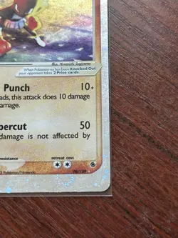 PokÃ©mon TCG Hitmonchan EX Ruby and Sapphire Holo Ultra Rare Card 98/109 2 SWIRLS - Image 5