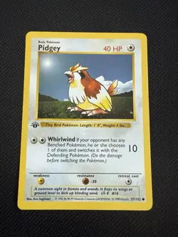 Pokemon Pidgey 57/102 1st Edition Shadowless Base Set Card Unplayed Near Mint - Image 1