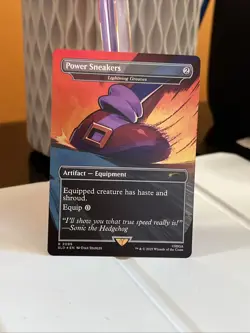 IN HAND - Power Sneakers âœ¨RAINBOW FOILâœ¨ Secret Lair x Sonic - Magic MTG Greaves - Image 1