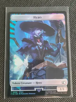 Hero (0006) | Horror (0013) Double-Sided Token - Foil - MTG: Final Fantasy FIN - Image 1
