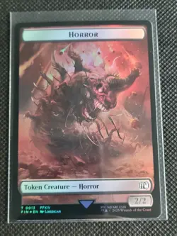Hero (0006) | Horror (0013) Double-Sided Token - Foil - MTG: Final Fantasy FIN - Image 2