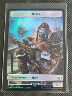 Hero (0004) | Moogle (0011) Double-Sided Token - Foil - MTG: Final Fantasy FIN - Image 1