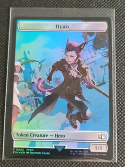 Hero (0003) || Food (0022) Double-Sided Token - Foil - MTG: Final Fantasy FIN - Image 1