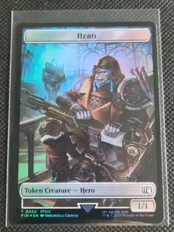 Hero (0004) | Treasure (0023) Double-Sided Token - Foil - MTG: Final Fantasy FIN - Image 1
