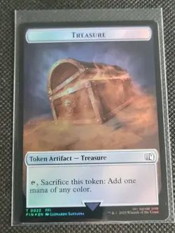 Hero (0004) | Treasure (0023) Double-Sided Token - Foil - MTG: Final Fantasy FIN - Image 2