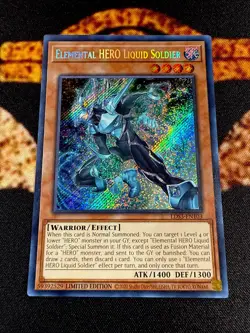 YUGIOH â€¢ ELEMENTAL HERO LIQUID SOLDIER â€¢ SECRET RARE â€¢ LDS3-EN103 â€¢ LIMITED â€¢ NM - Image 2
