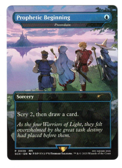MTG PROPHETIC BEGINNING - PREORDAIN FINAL FANTASY BORDERLESS PROMO BLUE NM DRAW - Image 3