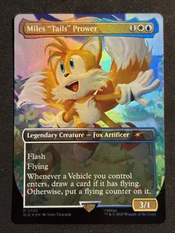 1x FOIL Miles "Tails" Prower MTG SLD Sonic The Hedgehog Secret Lair NM - Image 3