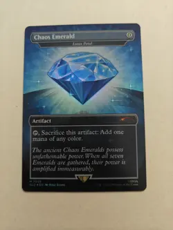 Magic The Gathering Sonic Secret Lair  Chaos Emerald Lotus Petal- Green 7031 - Image 5