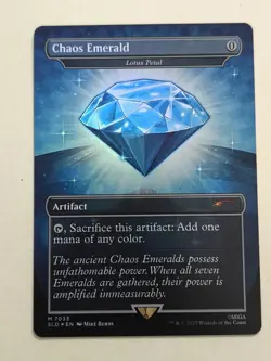 Magic The Gathering Sonic Secret Lair  Chaos Emerald Lotus Petal- Green 7031 - Image 6