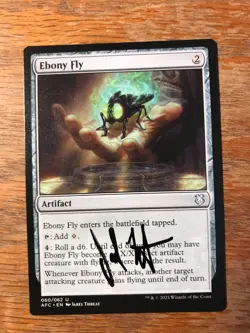 Magic the Gathering MTG Ebony Fly Commander signed NM - Image 4