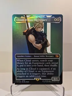 MTG Cloud, Midgar Mercenary (Borderless) Foil Final Fantasy Magic The Gathering - Image 1