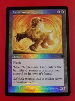 1x Whitemane Lion | FOIL Retro | Dominaria Remastered | MTG Magic Cards - Image 1
