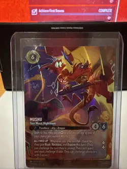 Disney Lorcana Reign Of Jafar Mushu Your Worst Nightmare Enchanted 218/204 Foil - Image 2