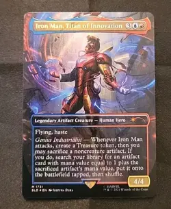 Mtg Secret Lair x Marvel Iron Man, Titan Of Innovation Rainbow Foil 1731 - Image 3