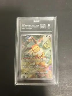 2025 Pokemon Prismatic Evolutions Eevee #173 ETB Promo TAG 9 Mint!! - Image 3
