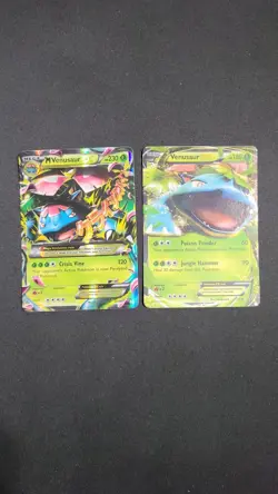 Pokémon TCG Holo Venusaur PLUS Mega Venusaur XY Base Set - Image 3
