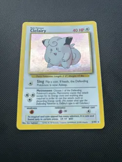 Pokemon Card Base Set Clefairy 5/102 Holo WOTC - Image 10