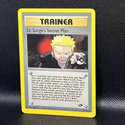 Pokemon Card-Lt. Surge's Secret Plan Gym Challenge 107/132 Rare MP Vintage TCG - Image 1