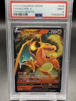 🔥🔥 2023 Pokemon Crown Zenith Charizard V 018/159 PSA 9🔥🔥 - Image 1