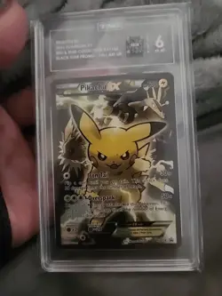 POKEMON TCG: PIKACHU EX XY124 - FULL ART HOLO CARD BLACK STAR PROMO ULTRA - Image 1