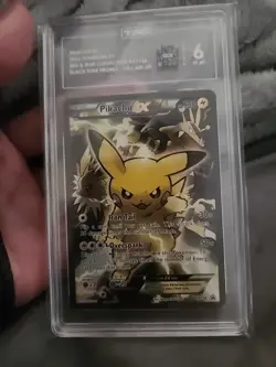POKEMON TCG: PIKACHU EX XY124 - FULL ART HOLO CARD BLACK STAR PROMO ULTRA - Image 3