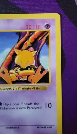 Abra #43/102 1st Edition Shadowless Base Pokemon TCG - Image 4