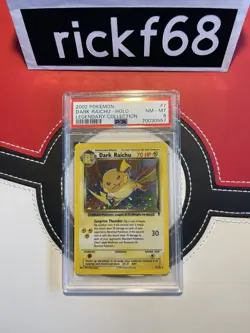 2002 POKEMON LEGENDARY COLLECTION 7 DARK RAICHU-HOLO PSA 8 - Image 1
