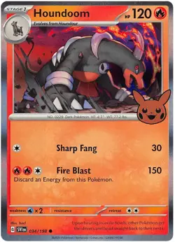 Houndoom 034/198 Trick or Trade Booster Bundle 2023 Holo - Image 1