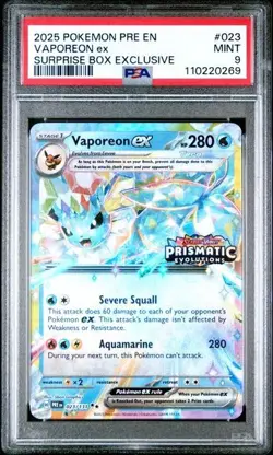 Vaporeon ex - (Prismatic Evolutions Stamp) 023/131 Miscellaneous Cards & Products Holo - Image 2