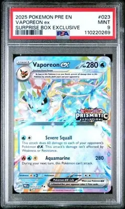 Vaporeon ex - (Prismatic Evolutions Stamp) 023/131 Miscellaneous Cards & Products Holo - Image 4