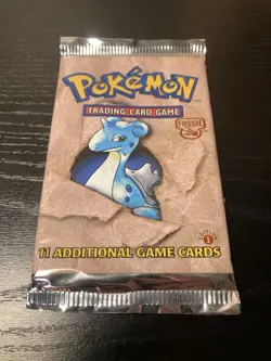Pokemon 1st Edition Fossil Booster Pack Lapras Cover Factory Sealed New - Image 1