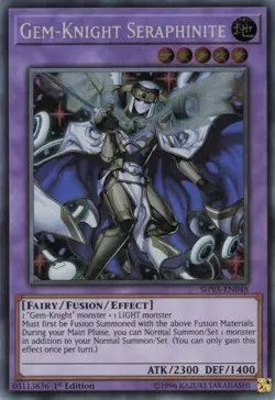 Yugioh Gem-Knight Seraphinite SHVA-EN048 Secret Rare 1st Edition NM - Image 1