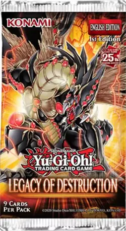 20 x Yu-Gi-Oh! Legacy of Destruction Sealed Booster Packs 1st Edition - Image 1