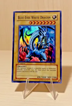 YuGiOh / Blue-Eyes White Dragon / SKE-001 / Super Rare / 1st Edition - Image 1