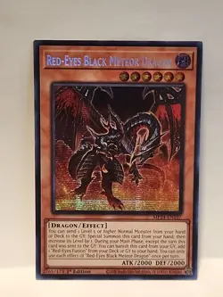 Yugioh! 1x Red-Eyes Black Meteor Dragon MP24-EN107 Prismatic Secret Rare NM - Image 3