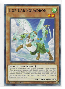Hop Ear Squadron Yu-Gi-Oh 2020 Tin of Lost Memories MP20-EN164 Common/SP 1st Ed - Image 3