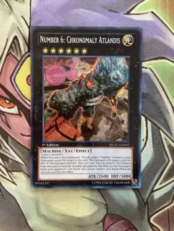 REDU-EN092 Number 6: Chronomaly Atlandis Secret Rare 1st Edition NM Yugioh Card - Image 3
