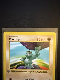 Pokemon Machop 52/102 1st Edition Shadowless Base Set Card Unplayed Near Mint - Image 3