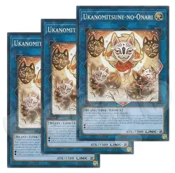 Yugioh - Ukanomitsune-no-Onari x 3 - 1st Edition NM - Plus Free Holo Card - Image 1