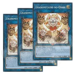 Yugioh - Ukanomitsune-no-Onari x 3 - 1st Edition NM - Plus Free Holo Card - Image 2
