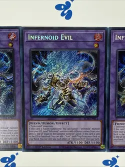 Yugioh! Infernoid Evil - BLTR-EN013 X3 - Secret Rare - 1st Edition Near Mint, - Image 4