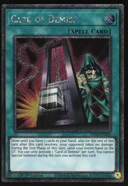 Card of Demise - RA03-EN265 - Platinum Secret Rare - Yugioh - Image 1