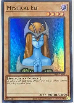 Yu-Gi-Oh Mystical Elf LOB-EN062 Super Rare Holo NM - Image 1