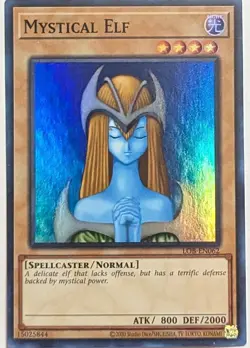 Yu-Gi-Oh Mystical Elf LOB-EN062 Super Rare Holo NM - Image 3