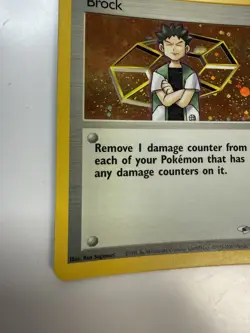 2000 Pokemon Brock 015/132 Gym Heroes Holo Trading Card Game TCG Vintage - Image 5