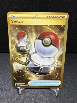 Pokemon TCG Switch 206/165 Scarlet & Violet 151 Ultra Rare Gold Card - NM - Image 1