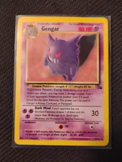 Gengar 20/62 Pokemon Card TCG Fossil Non Holo - Image 1